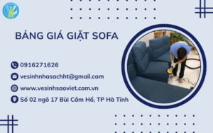 Bảng giá giặt sofa