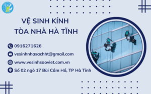 Vệ sinh kính tòa nhà Hà Tĩnh