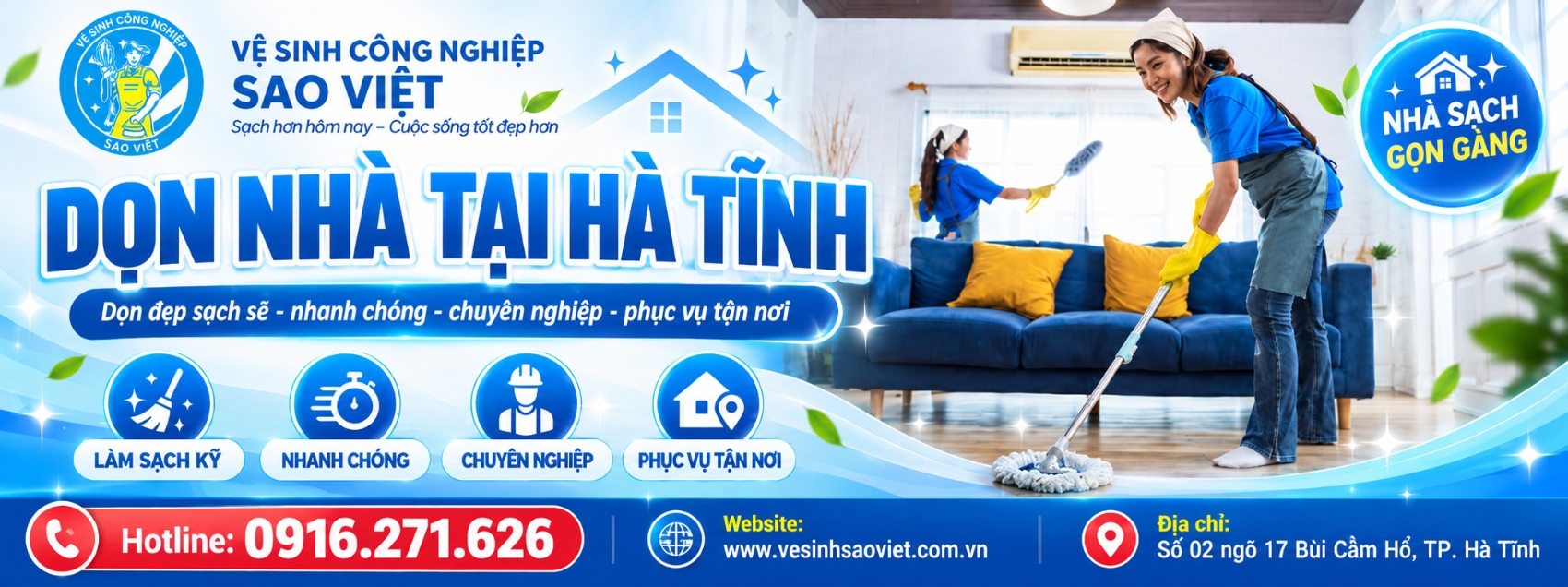 Banner dọn nhà tại Hà Tĩnh