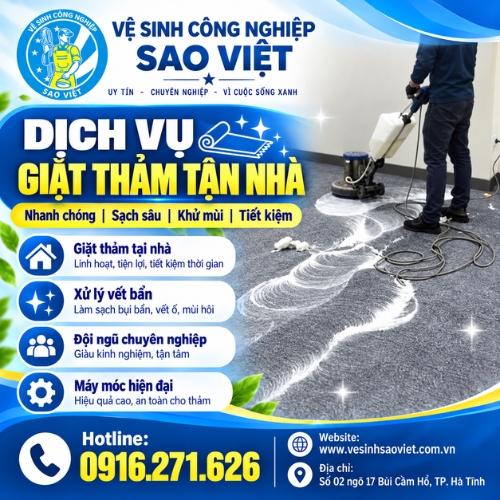 Dịch vụ giặt thảm tại nhà